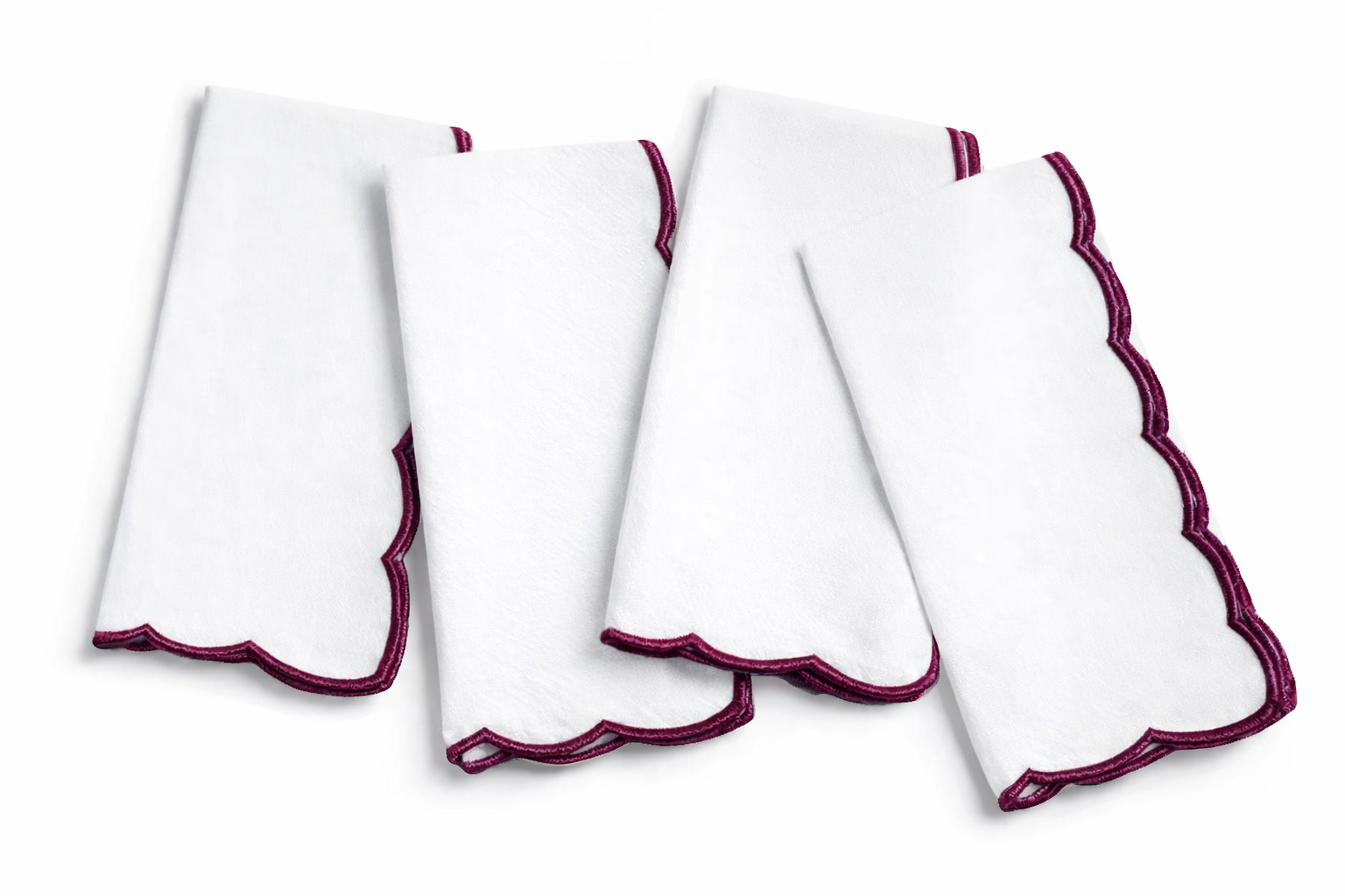 Wine Scallop Napkin Set of 6