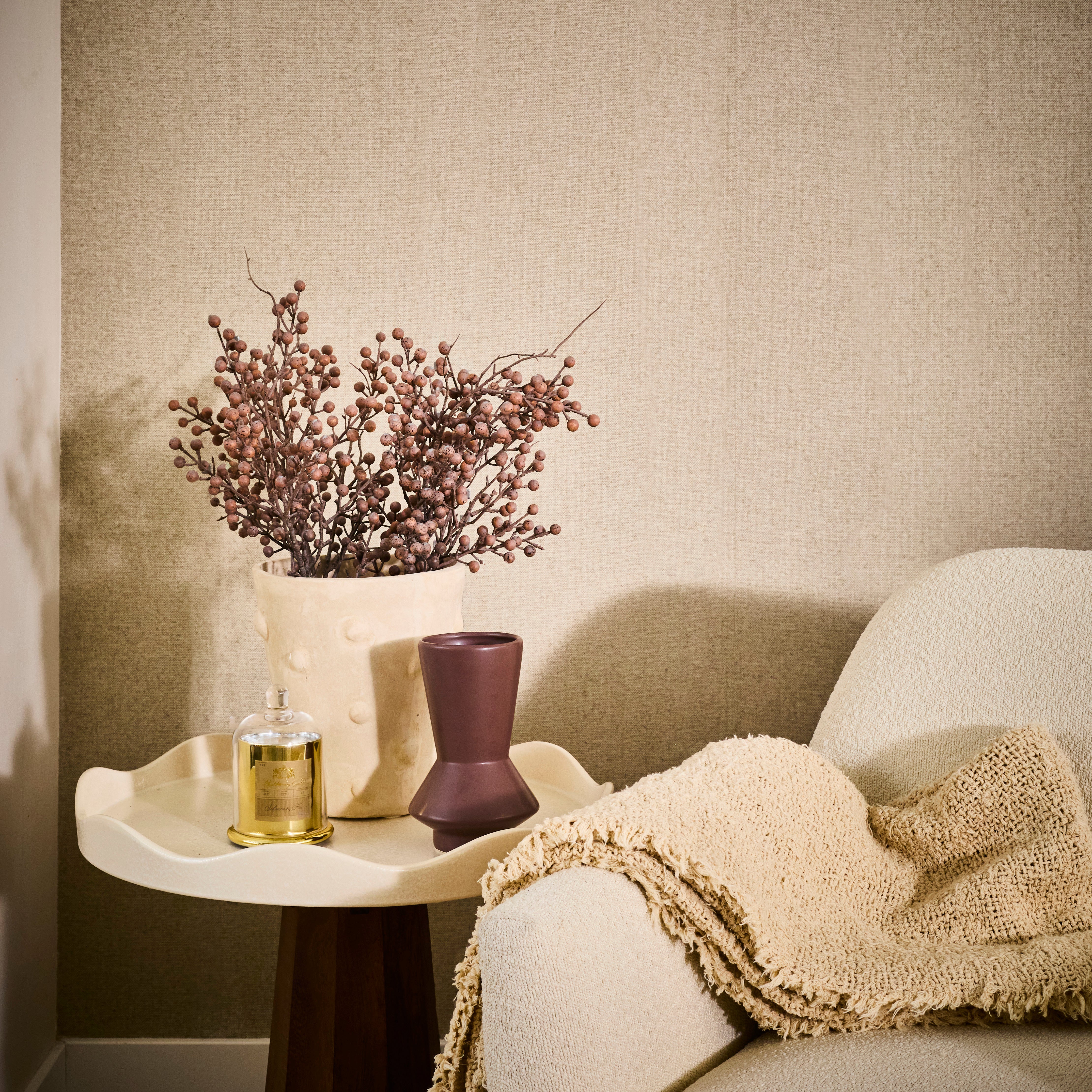 DH Polka Vase with Berry Branch