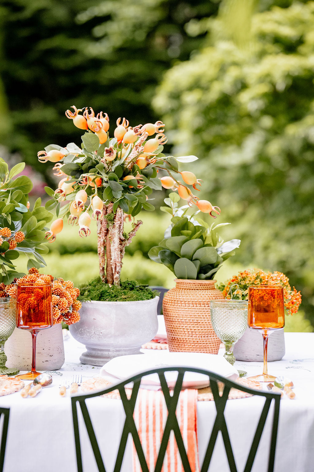 Rattan Eucalyptus Vase