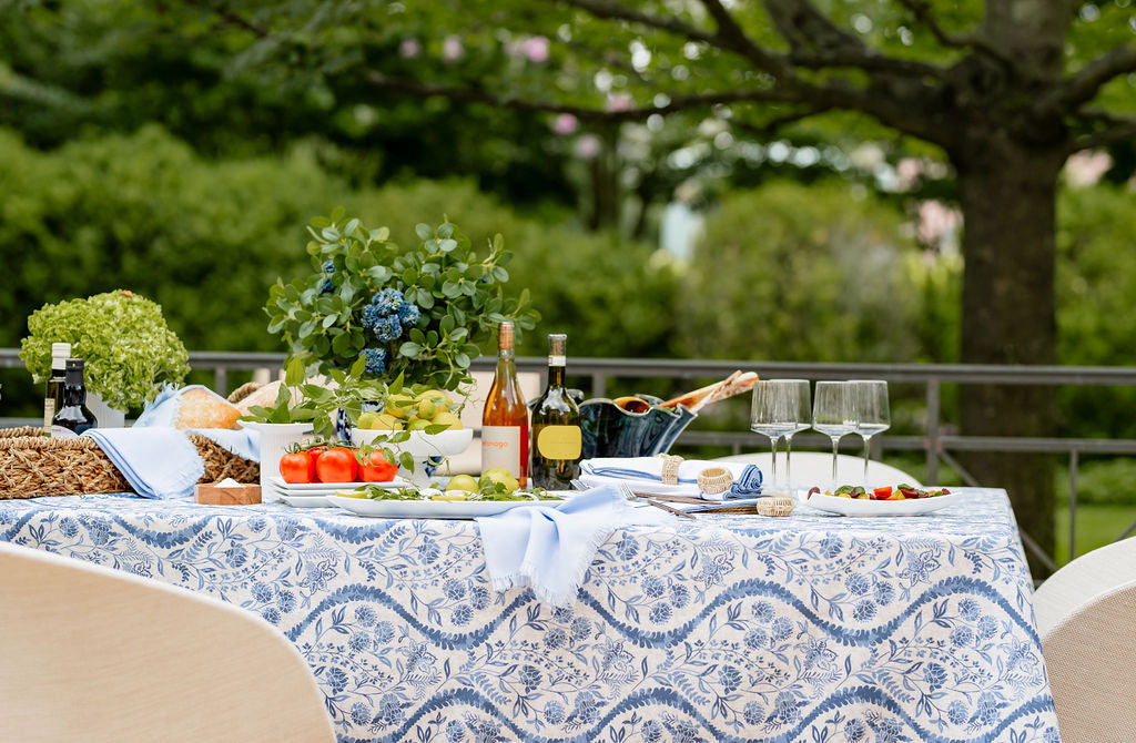 Marseille Blue Tablecloth