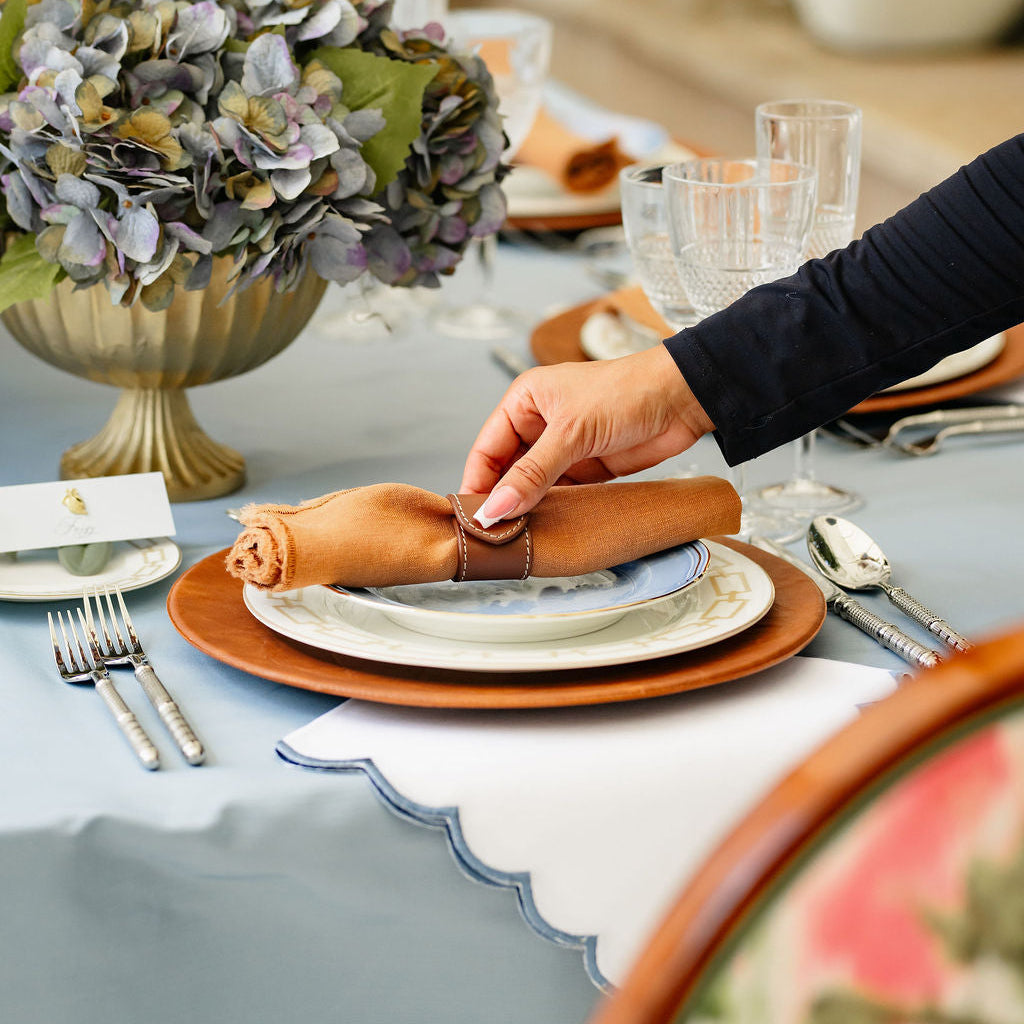 Scallop Blue Napkins Set of 6