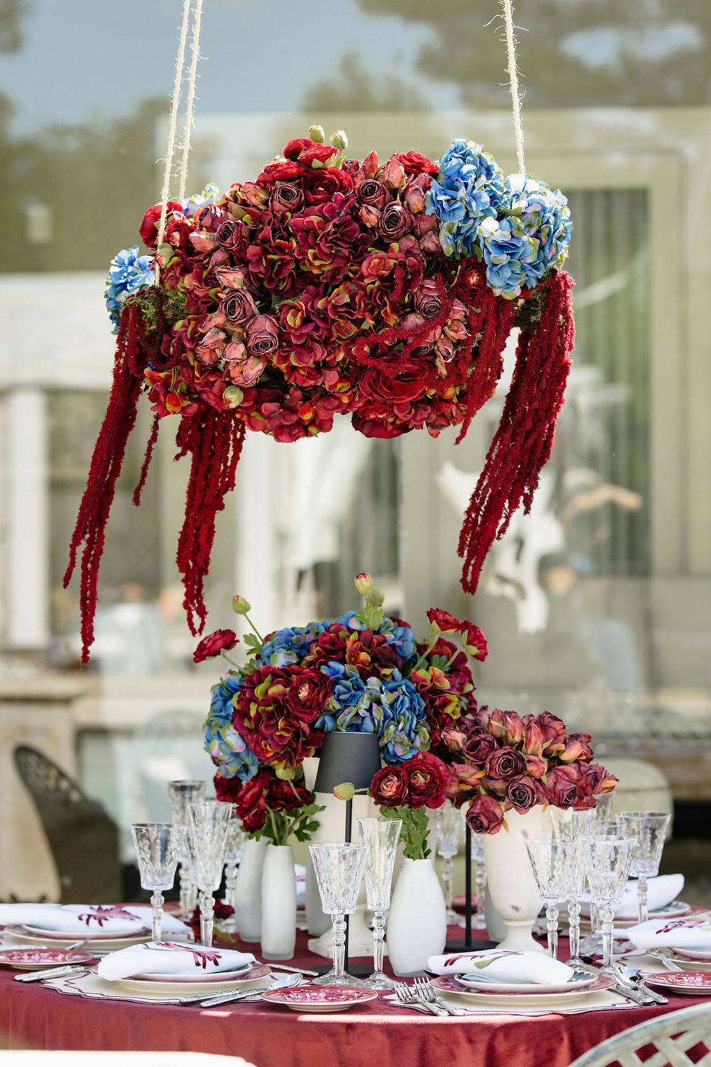 DH Bordeaux Bloom Floral Chandelier