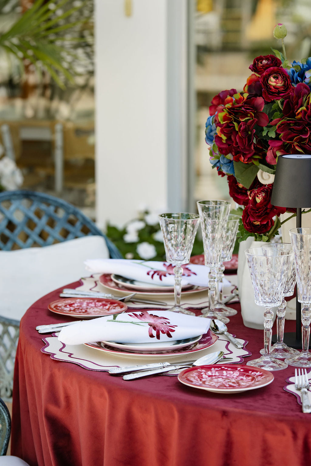 Newport Ruby Tablecloth