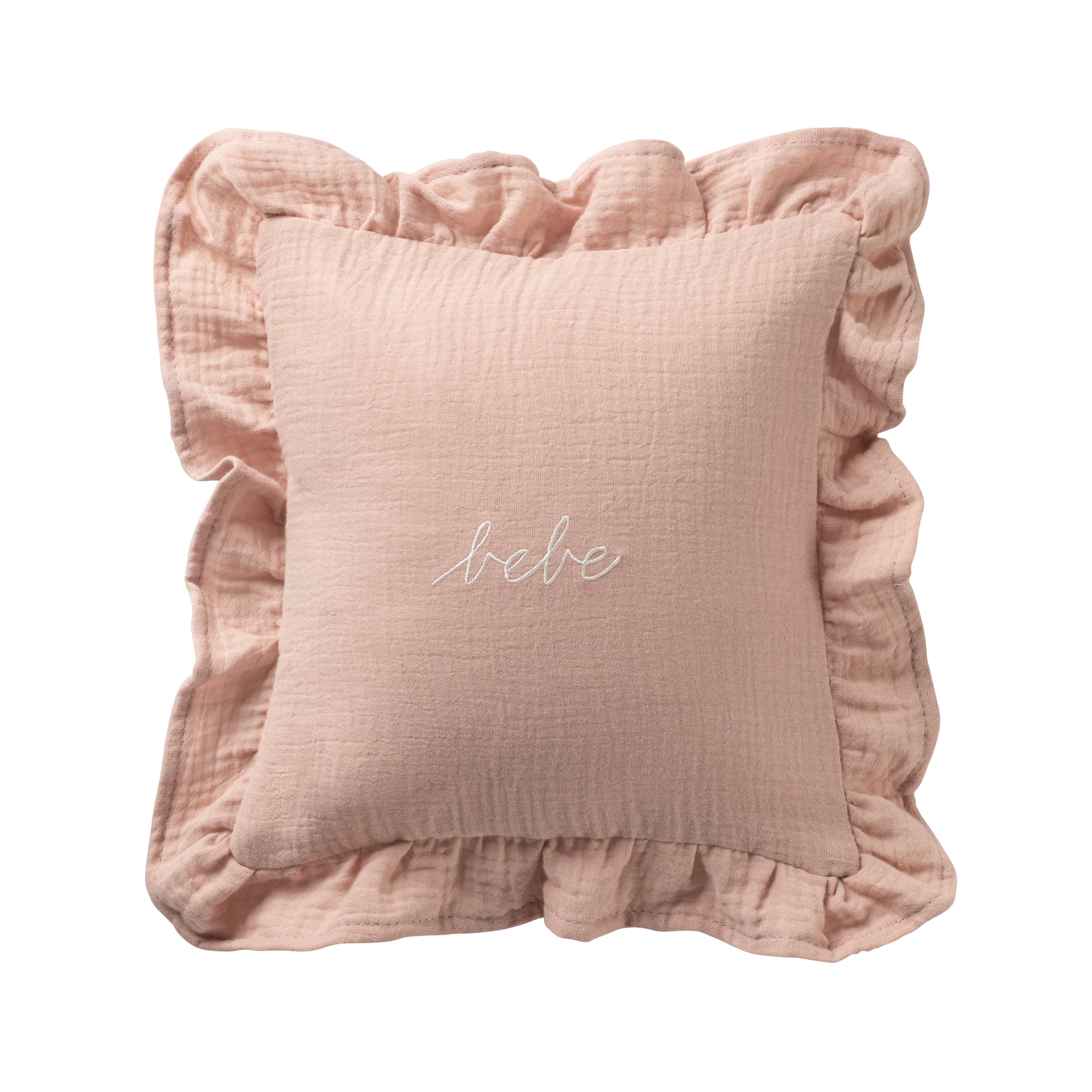 DH Pink Gauze Bebe Ruffle Accent Pillow