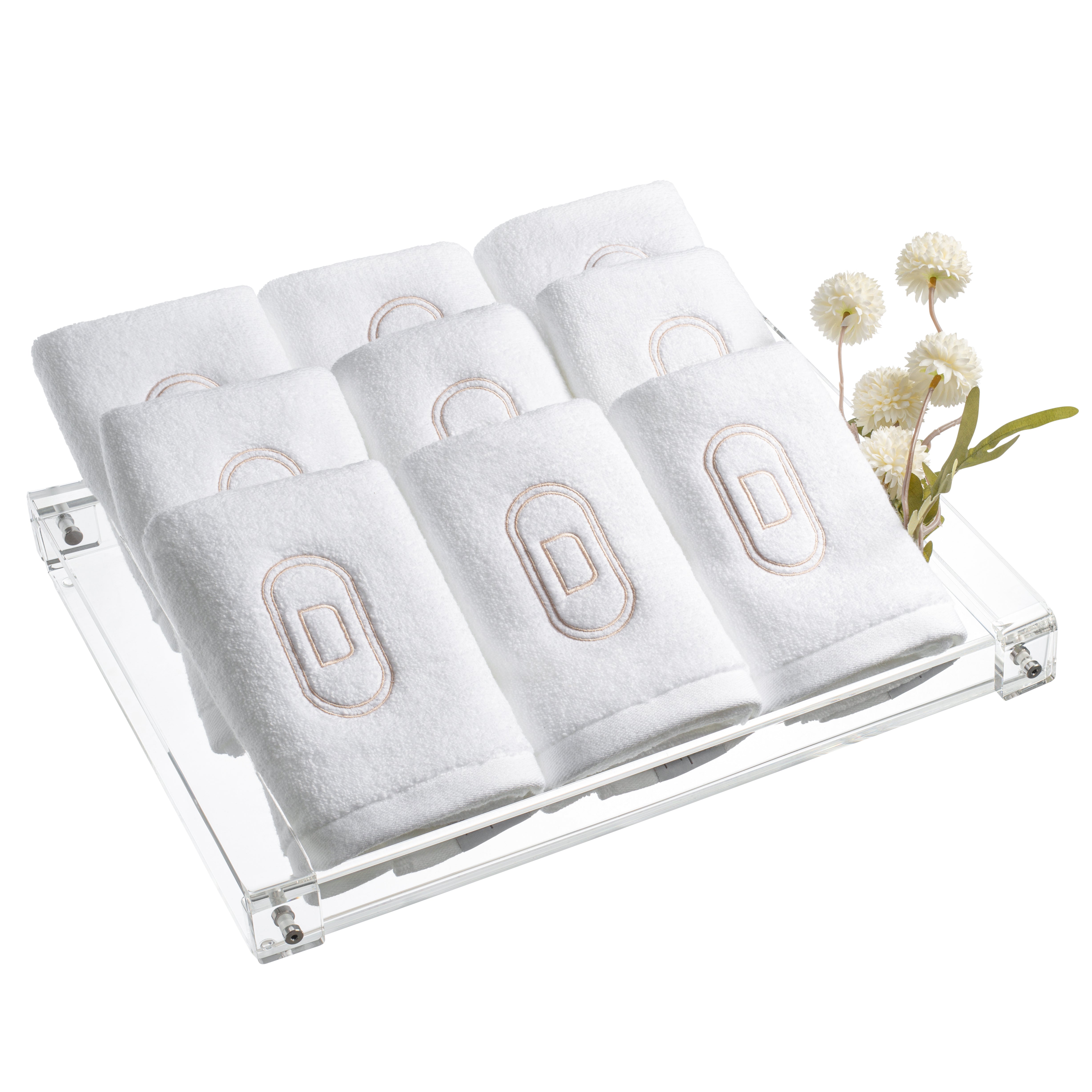 DH Oval Towel Hospitality Tray Set