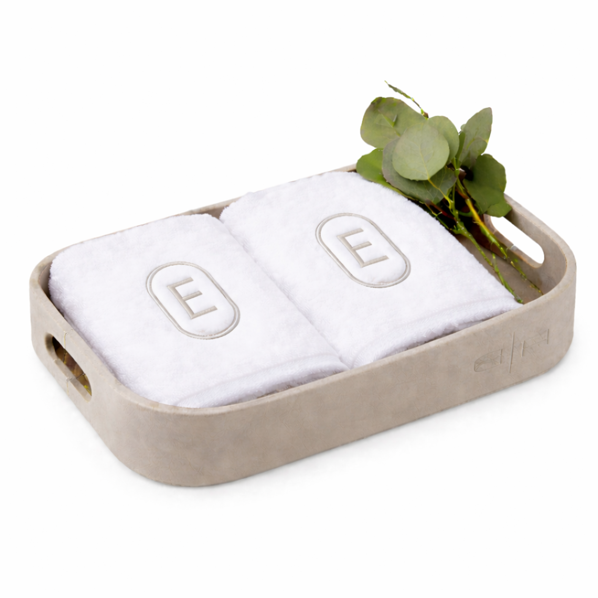 Suede Oval Monogram Gift Set
