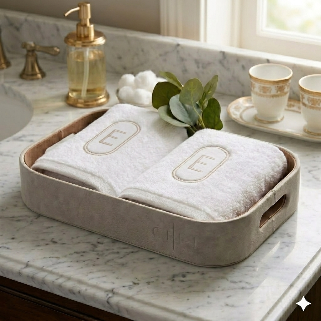 Suede Oval Monogram Gift Set
