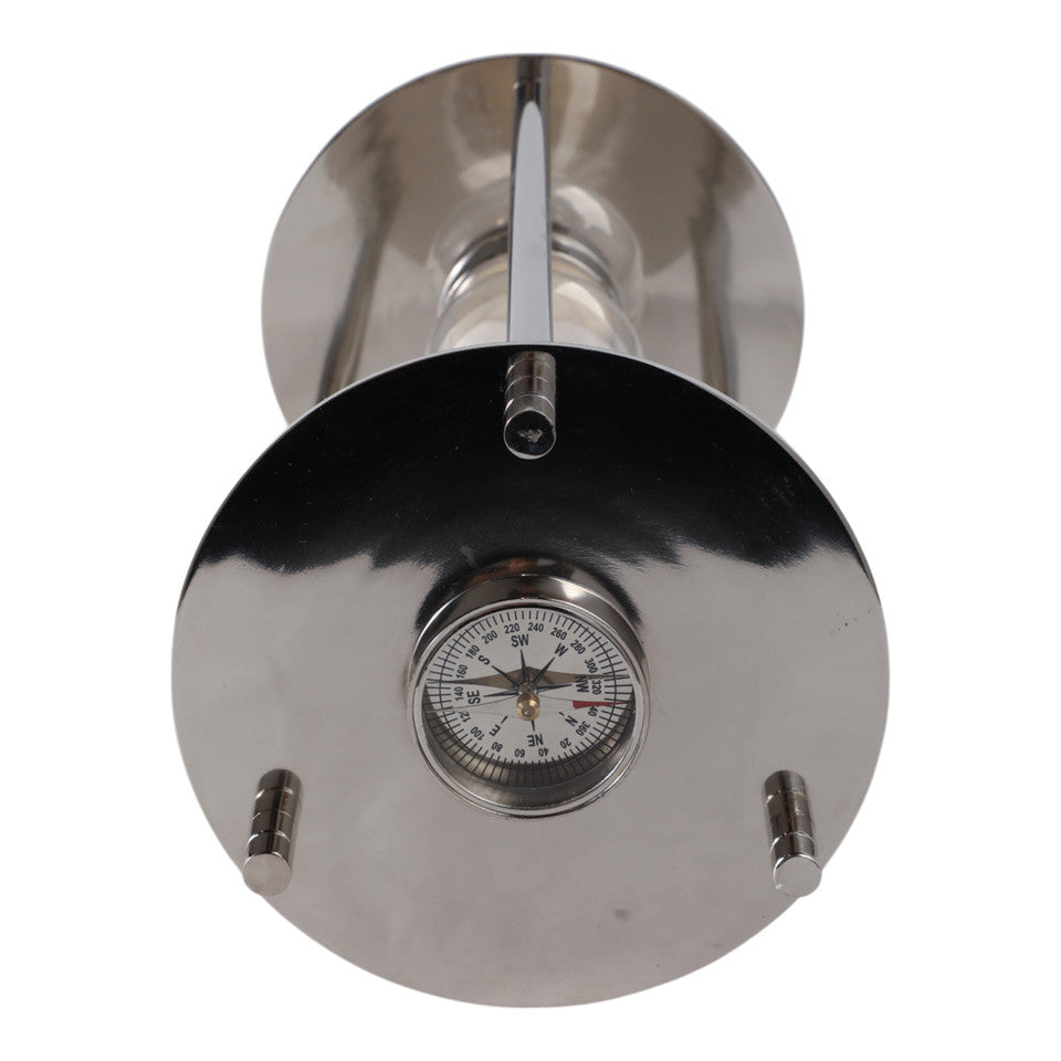 Perth Silver Aluminum Compass Hourglass