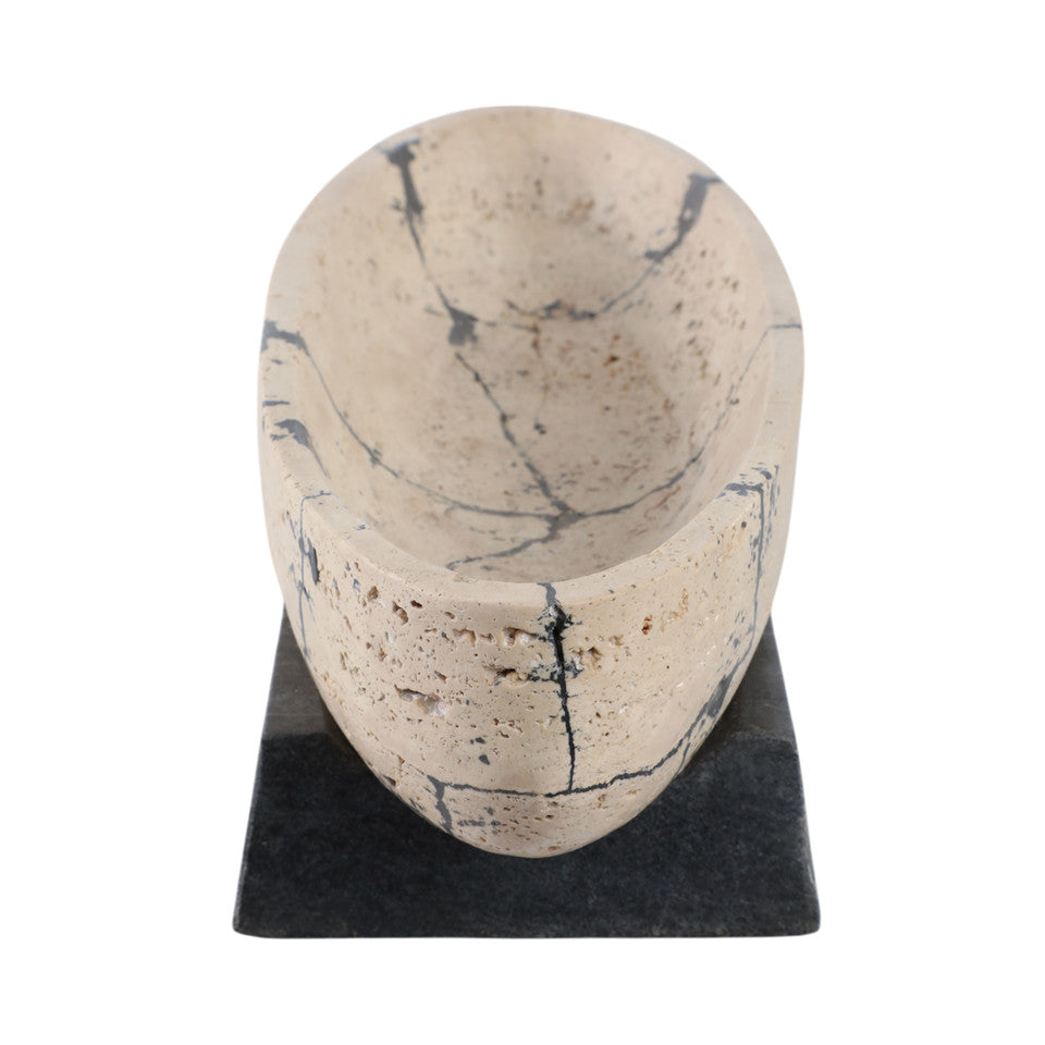 Gorda Crackle Travertine Bowl