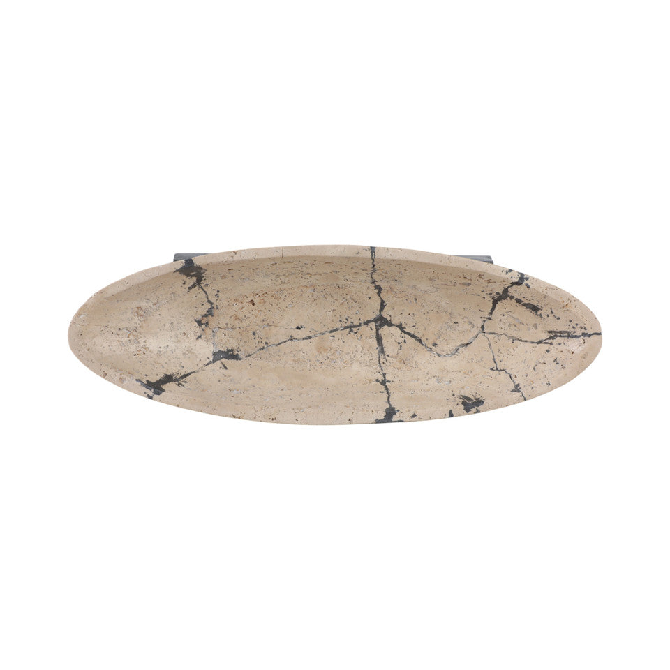 Gorda Crackle Travertine Bowl