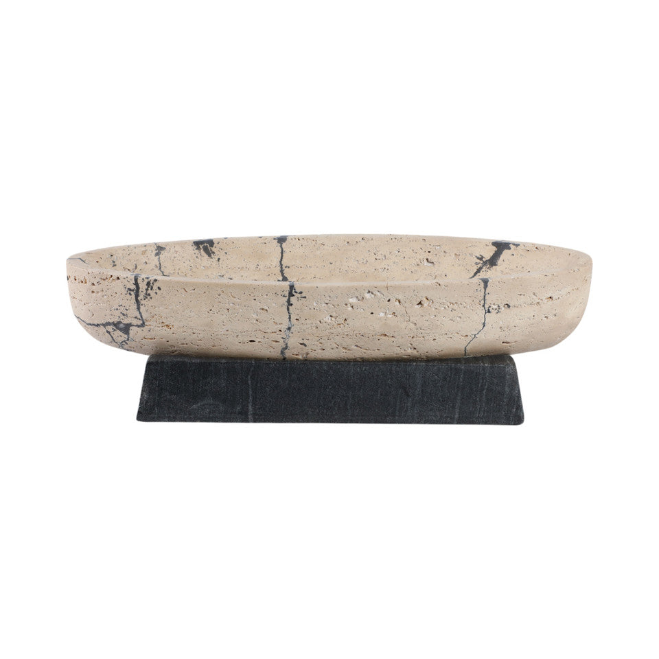 Gorda Crackle Travertine Bowl