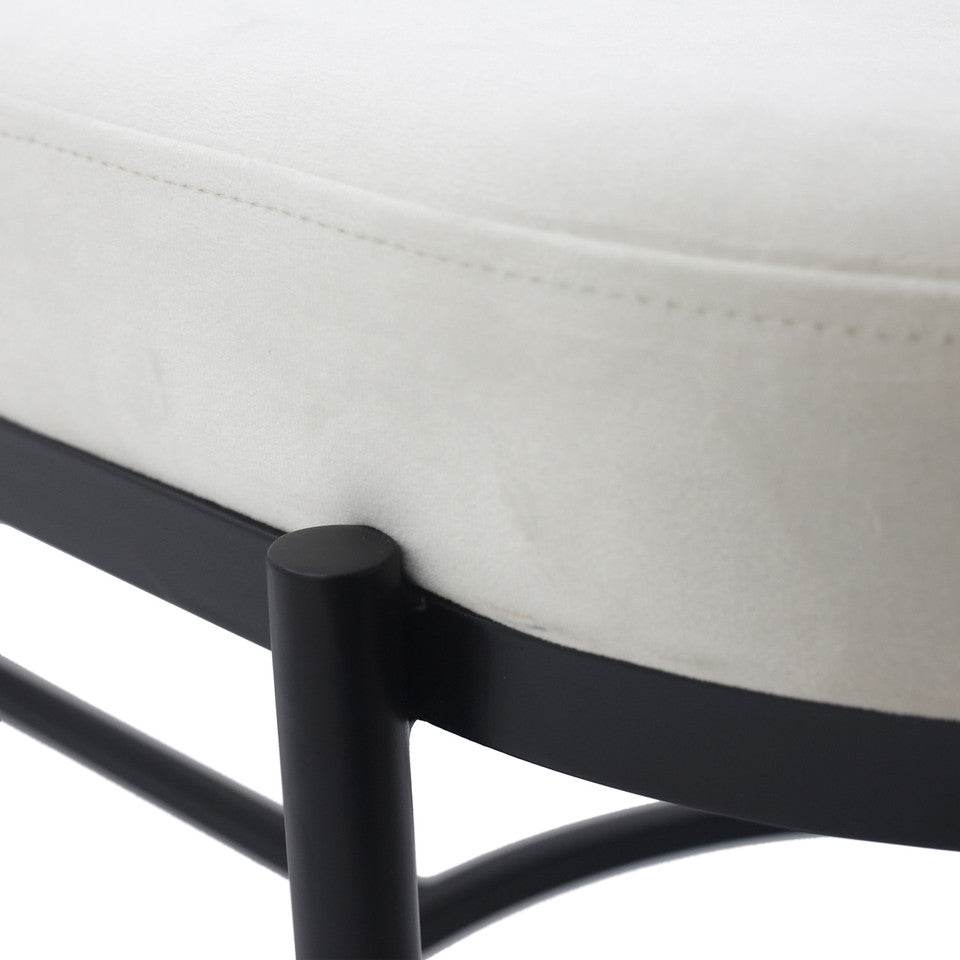 Kinross Cream Velvet Bench