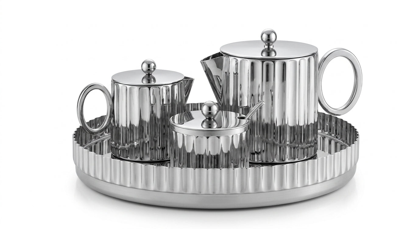 Guilded 4pc Tea Set