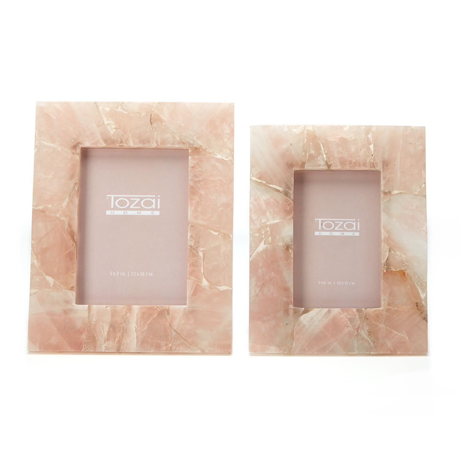 Pink Quartz Photo Frame Set Of 2