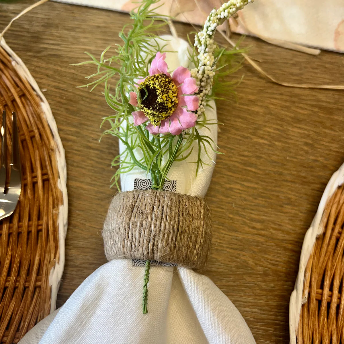 Jute Napkin Ring - Set of 4