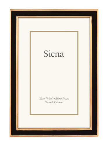 Narrow Enameled Siena Silverplate Frame