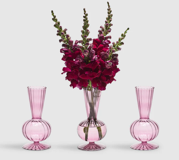Tess Lavender Bud Vase Set of 3