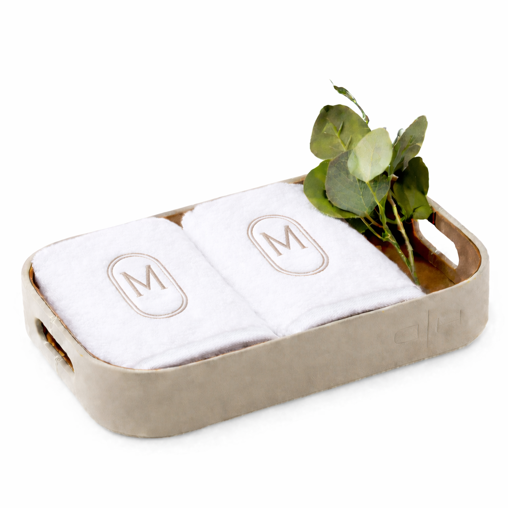 Suede Oval Monogram Gift Set