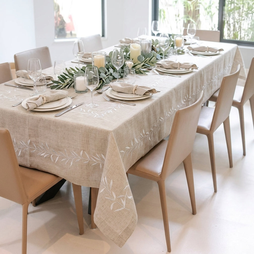 Natural Wreath Tablecloth