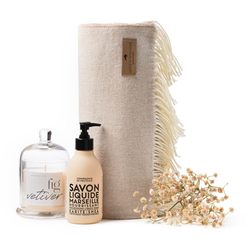 Neutral Herringbone Gift Set