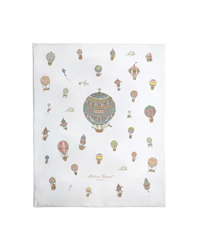 Atelier Choux Reversible Quilt Carousel Blue/ Hot Air Balloon