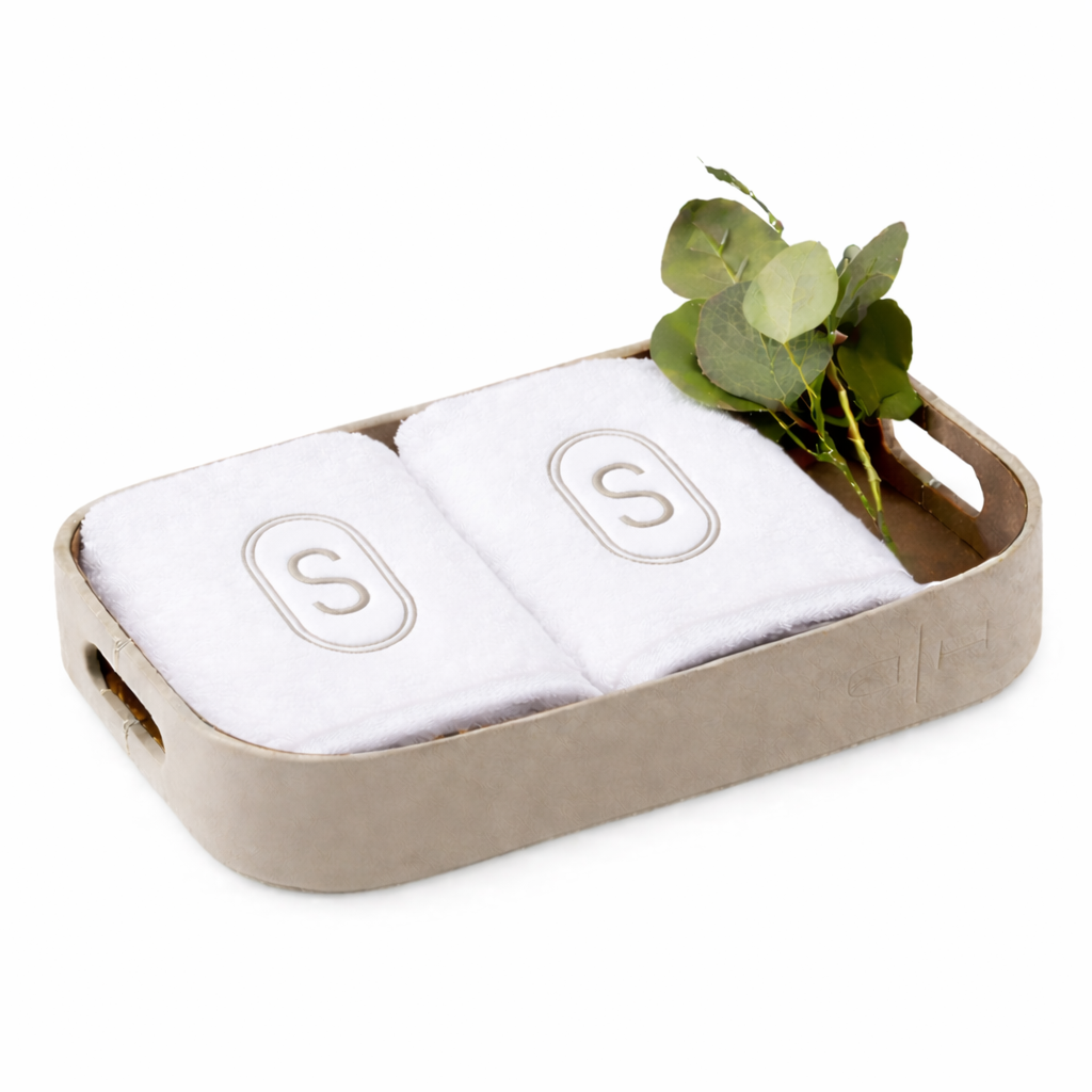 Suede Oval Monogram Gift Set