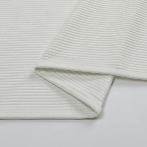 Majestic Ribbed White Tablecloth