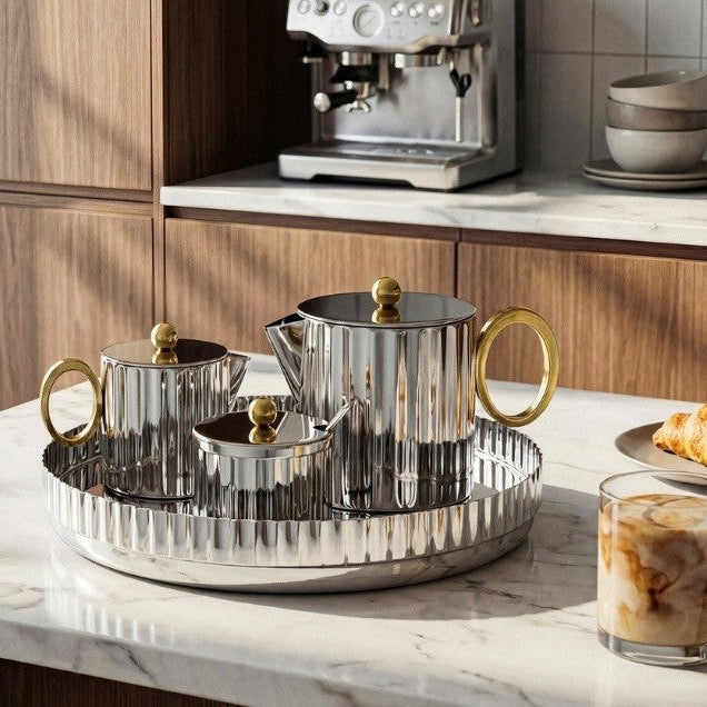 Guilded 4pc Tea Set