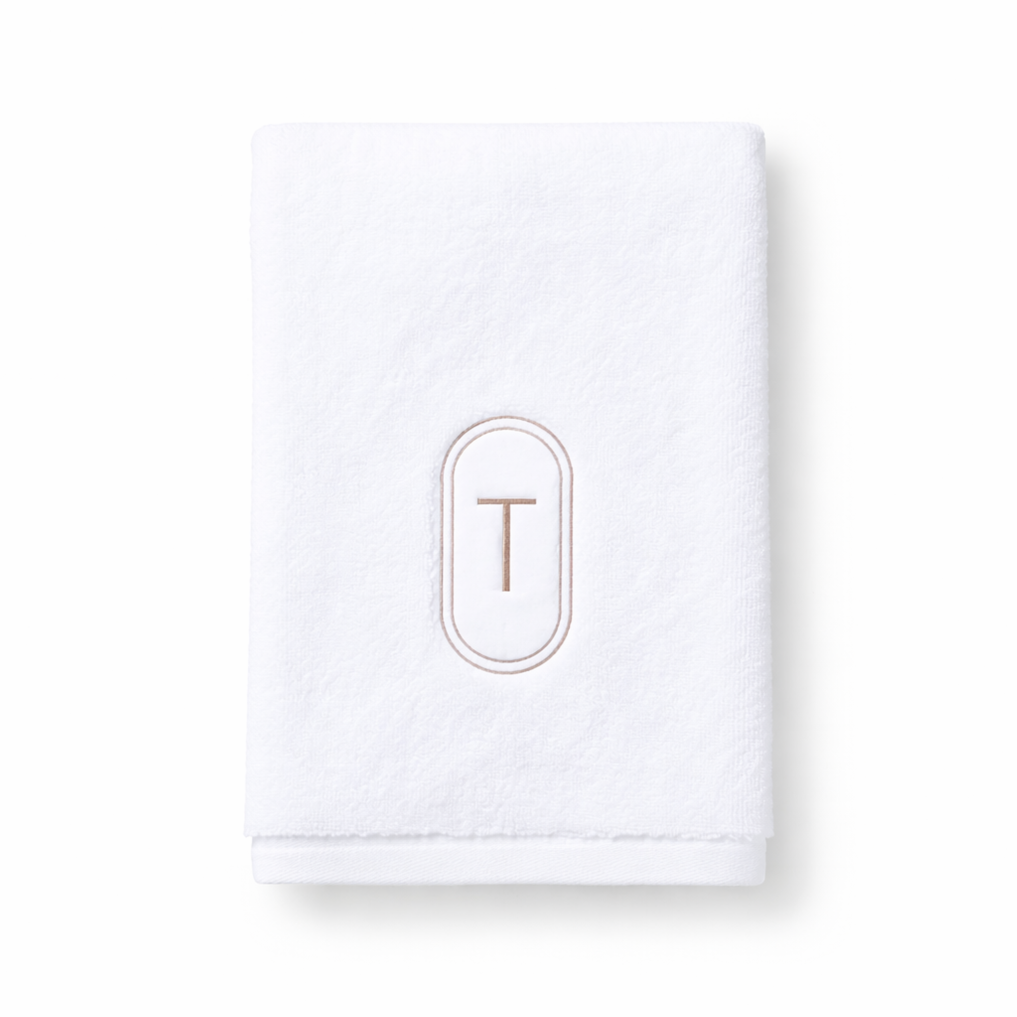 DH Oval Monogram Embroidered Fingertip Towel