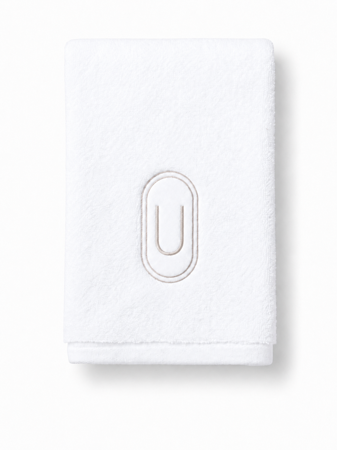 DH Oval Monogram Embroidered Fingertip Towel