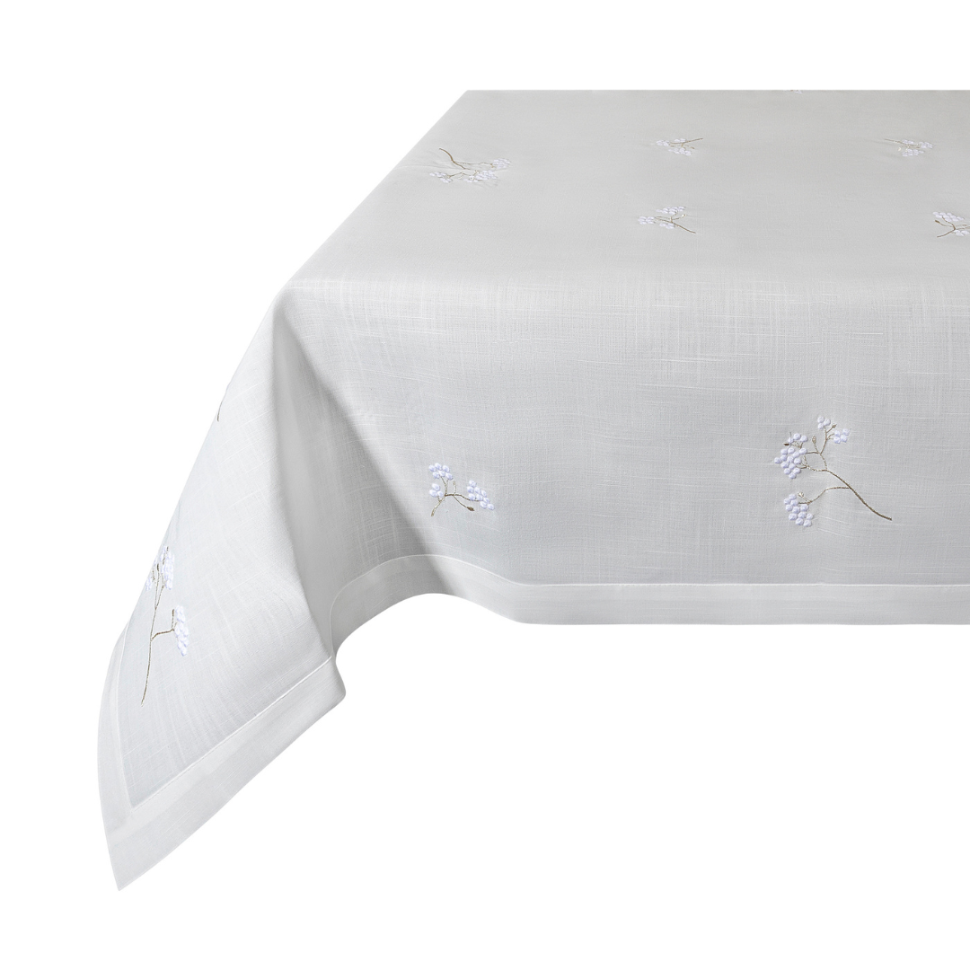 Blossom White Tablecloth