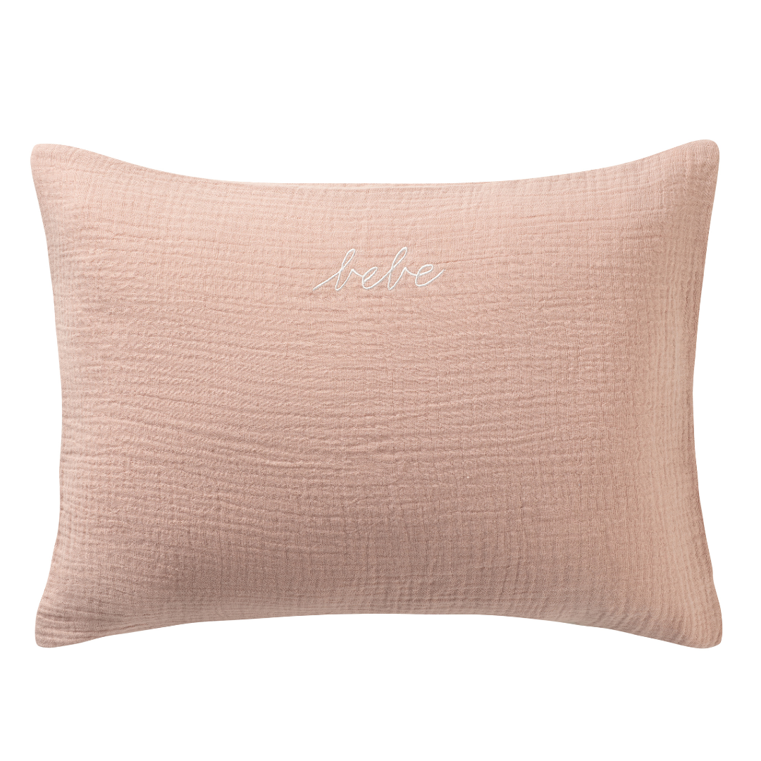 DH Gauze Linen Bebe Boudoir Sham Pink