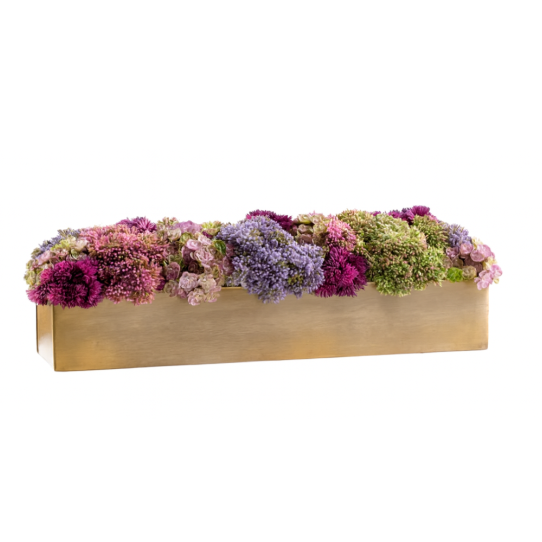DH Gold Flat Rectangle Pot