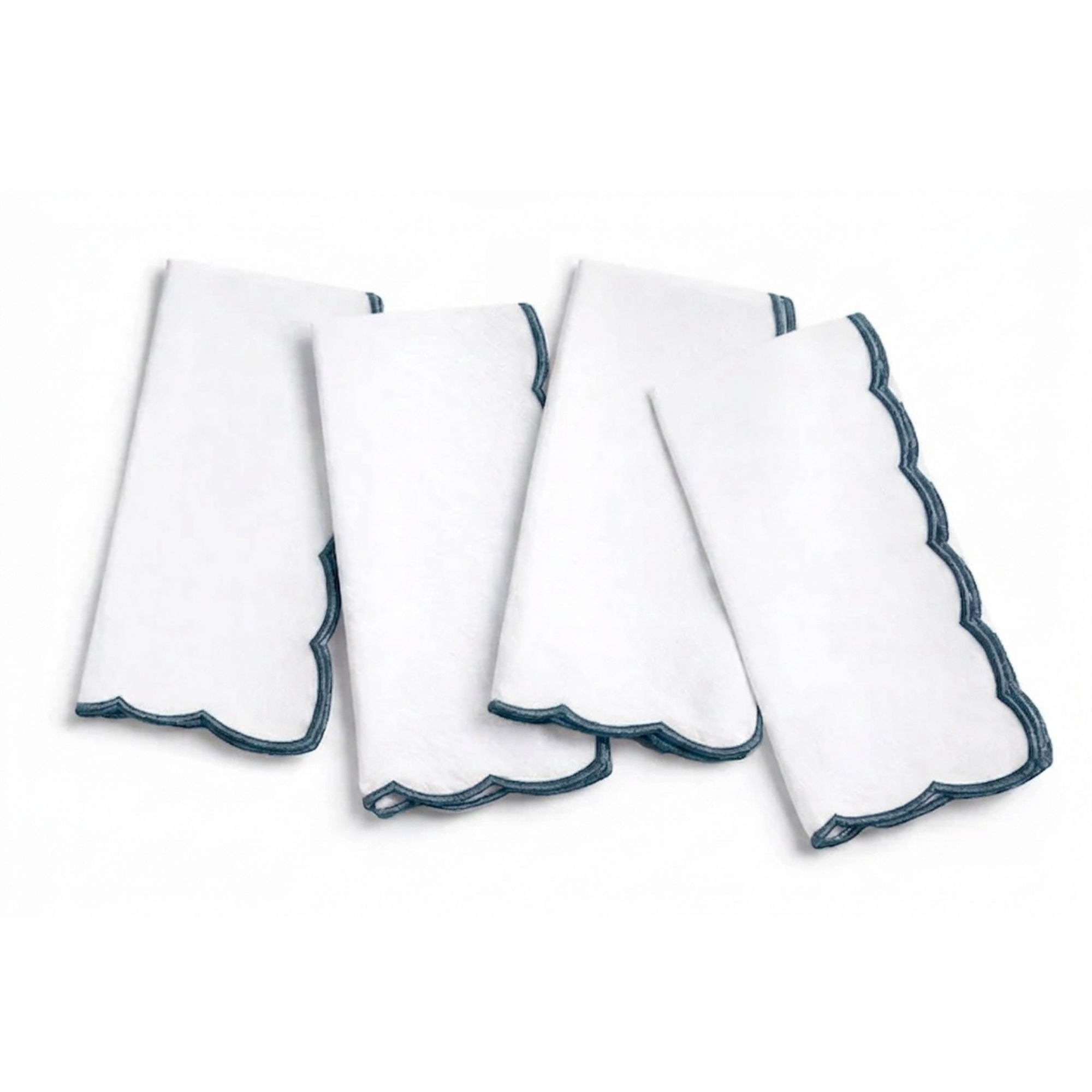 Scallop Blue Napkins Set of 6