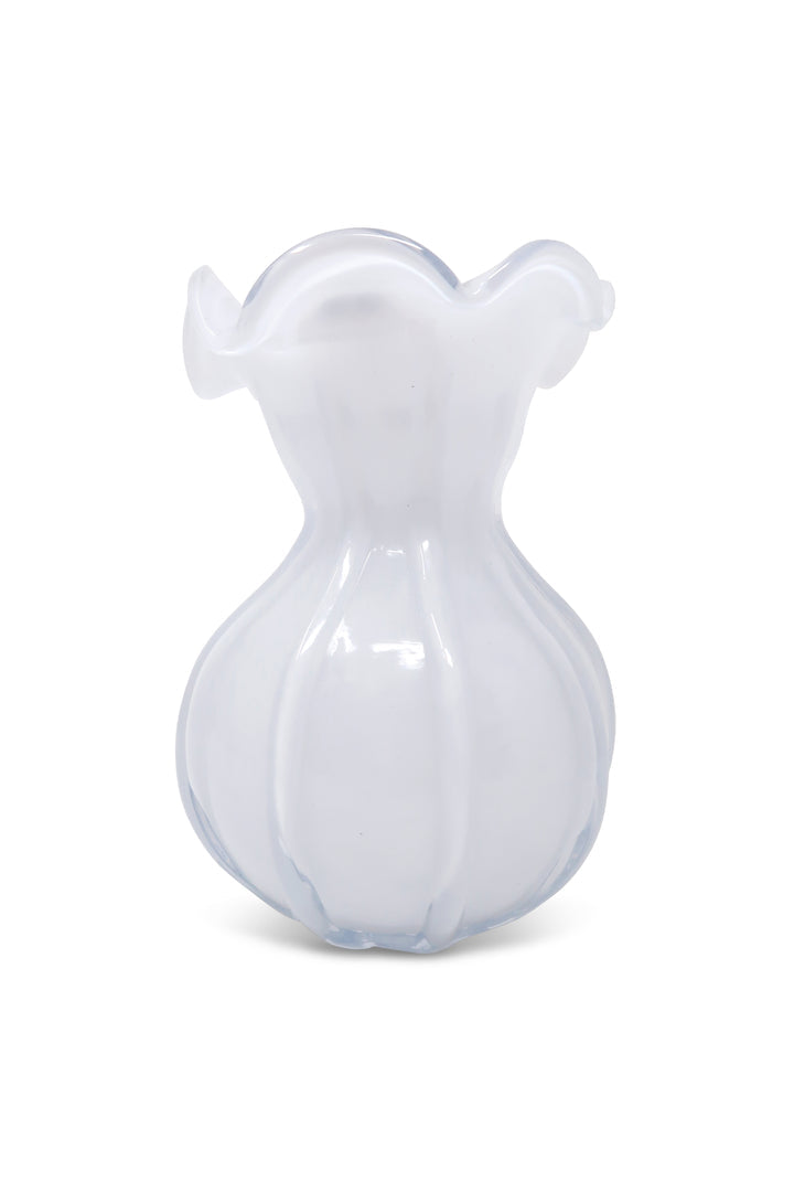 White Scallop Vase