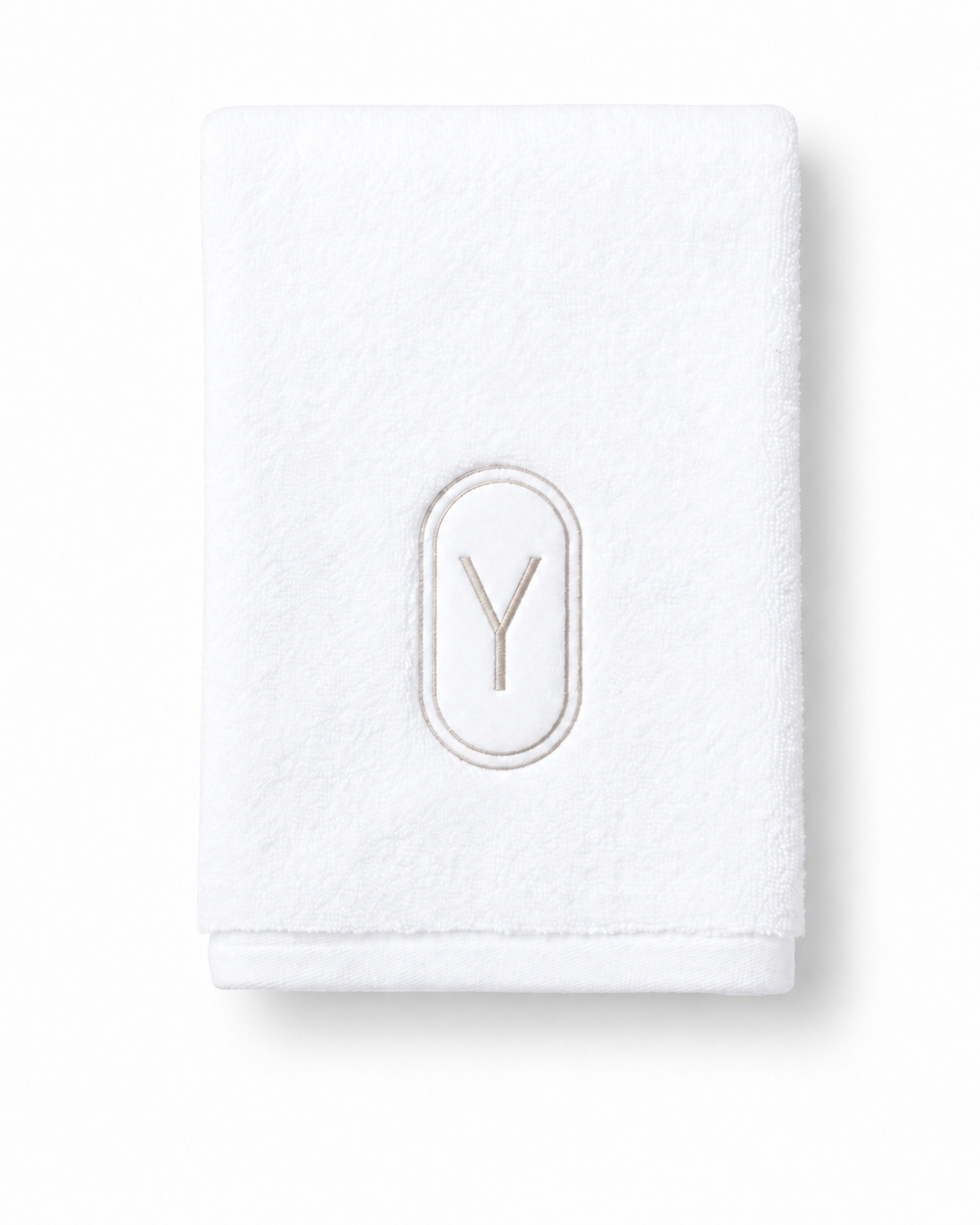 DH Oval Monogram Embroidered Fingertip Towel