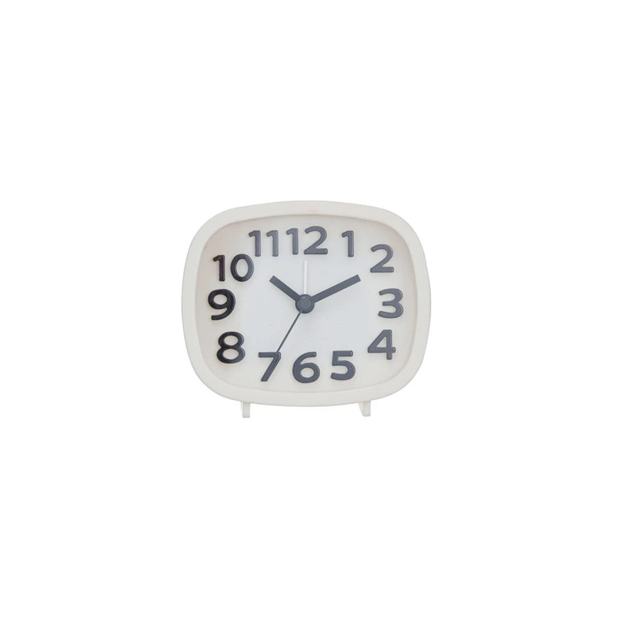 Plastic Footed Alarm/Table Clock