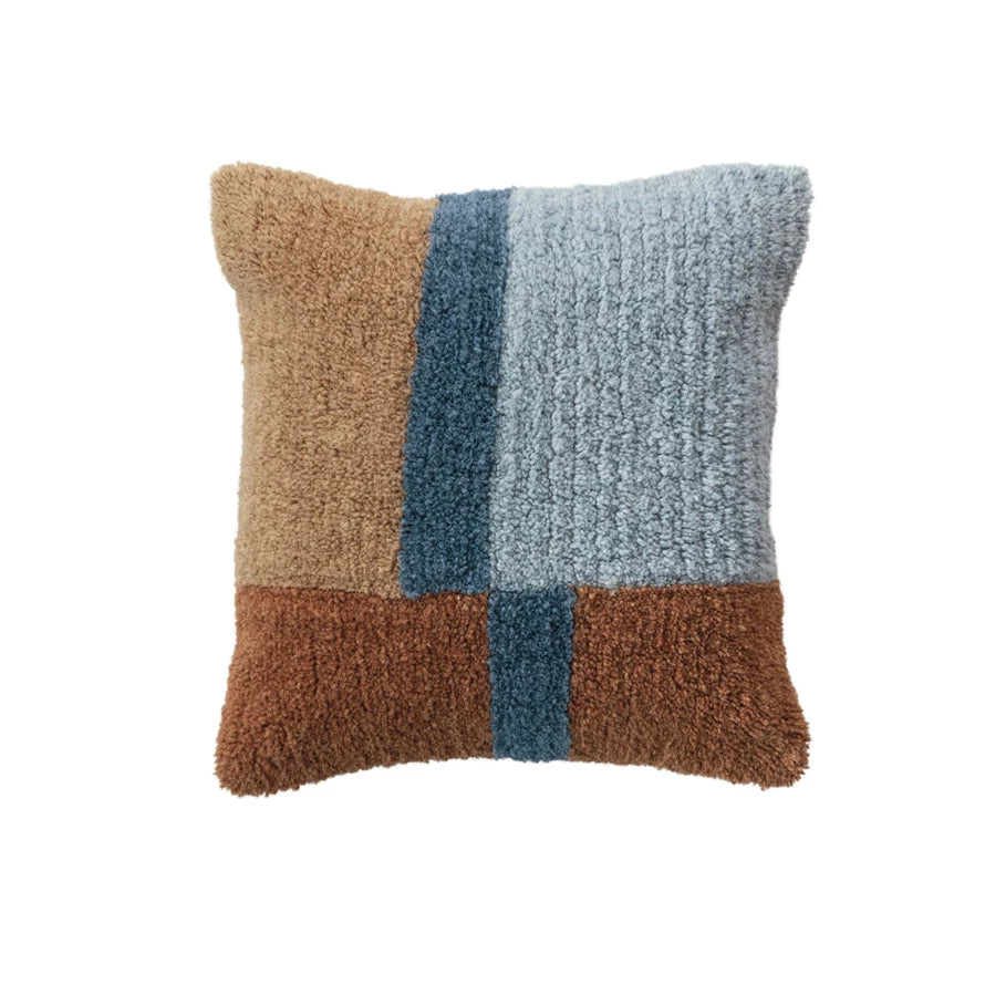 New Zealand Wool & Cotton Tufted Pillow