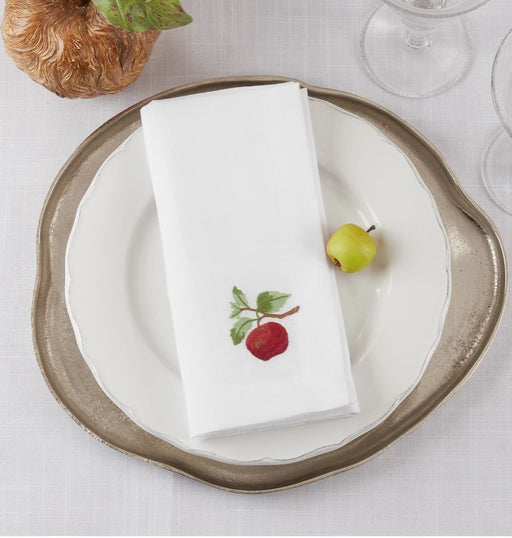 Embroidered Apple Napkin 4 Pack
