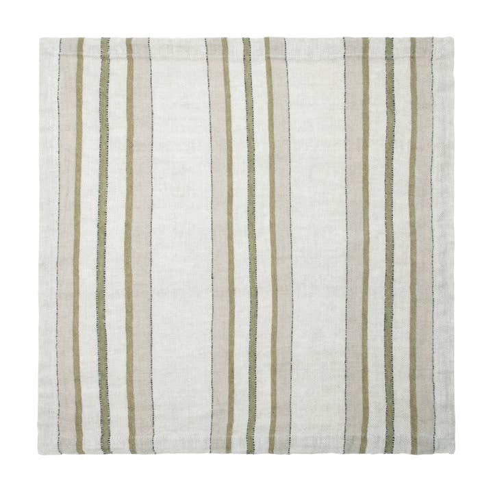 Trio Stripe Linen Napkins Set of 4