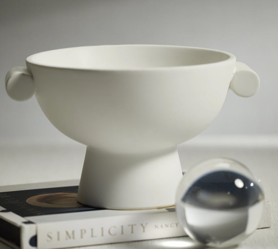 Baden Matt White Ceramic Bowl