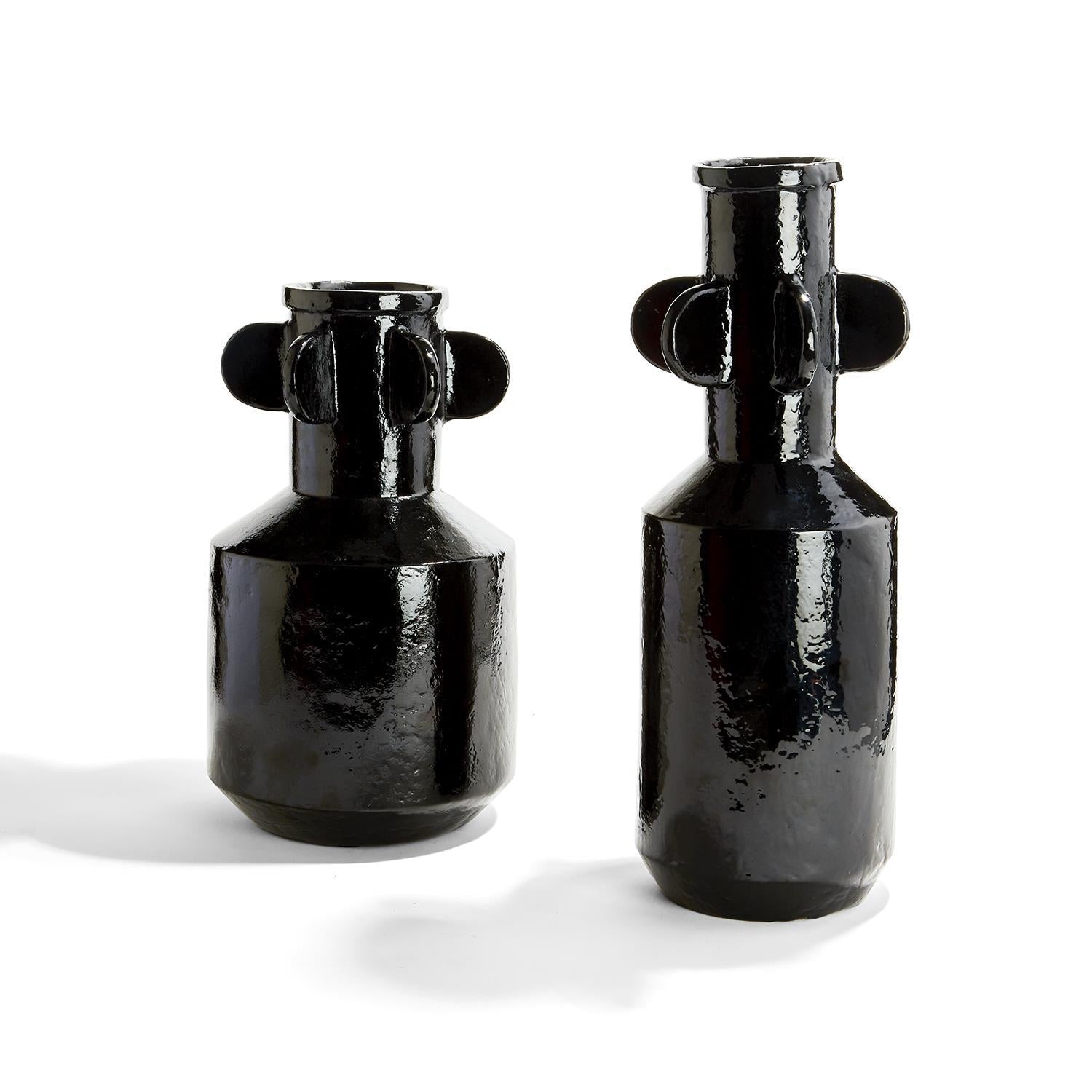 Spindale Black Vase Set Of 2