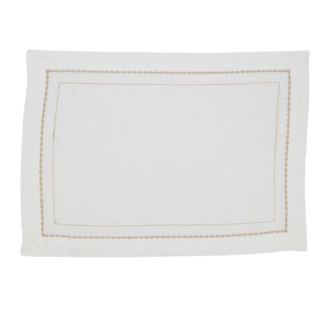 Embroidered Chainlink Placemat 4PC