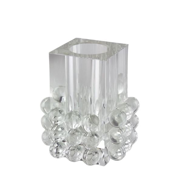 Tizo Crystal Glass Balls Square Vase