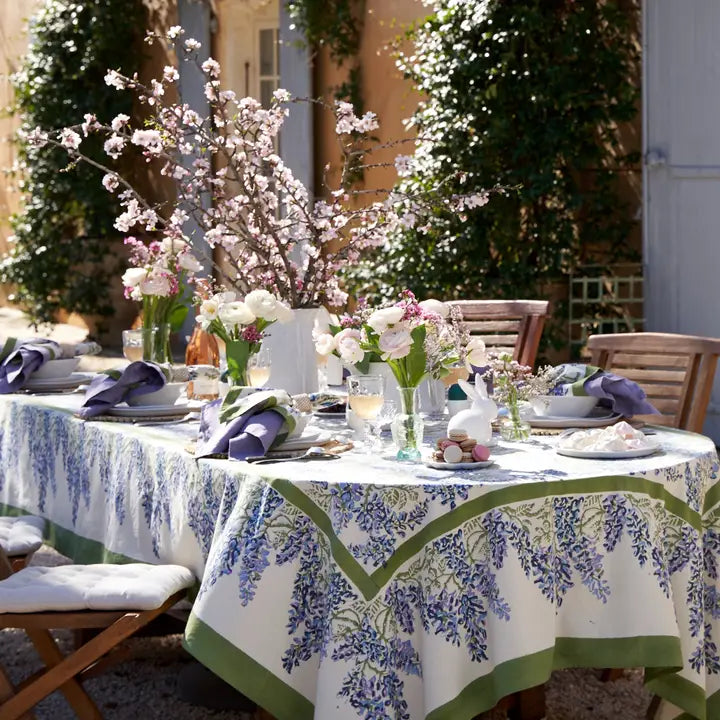 Westeria Blue & Green Tablecloth