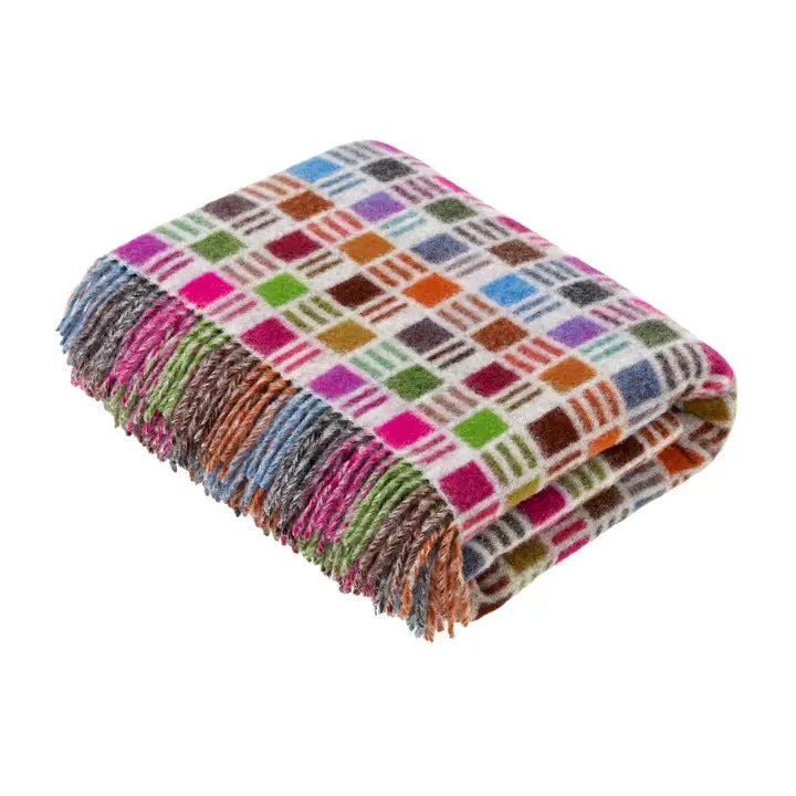 Multi-Ribbon Merino Lambswool Throw Blanket