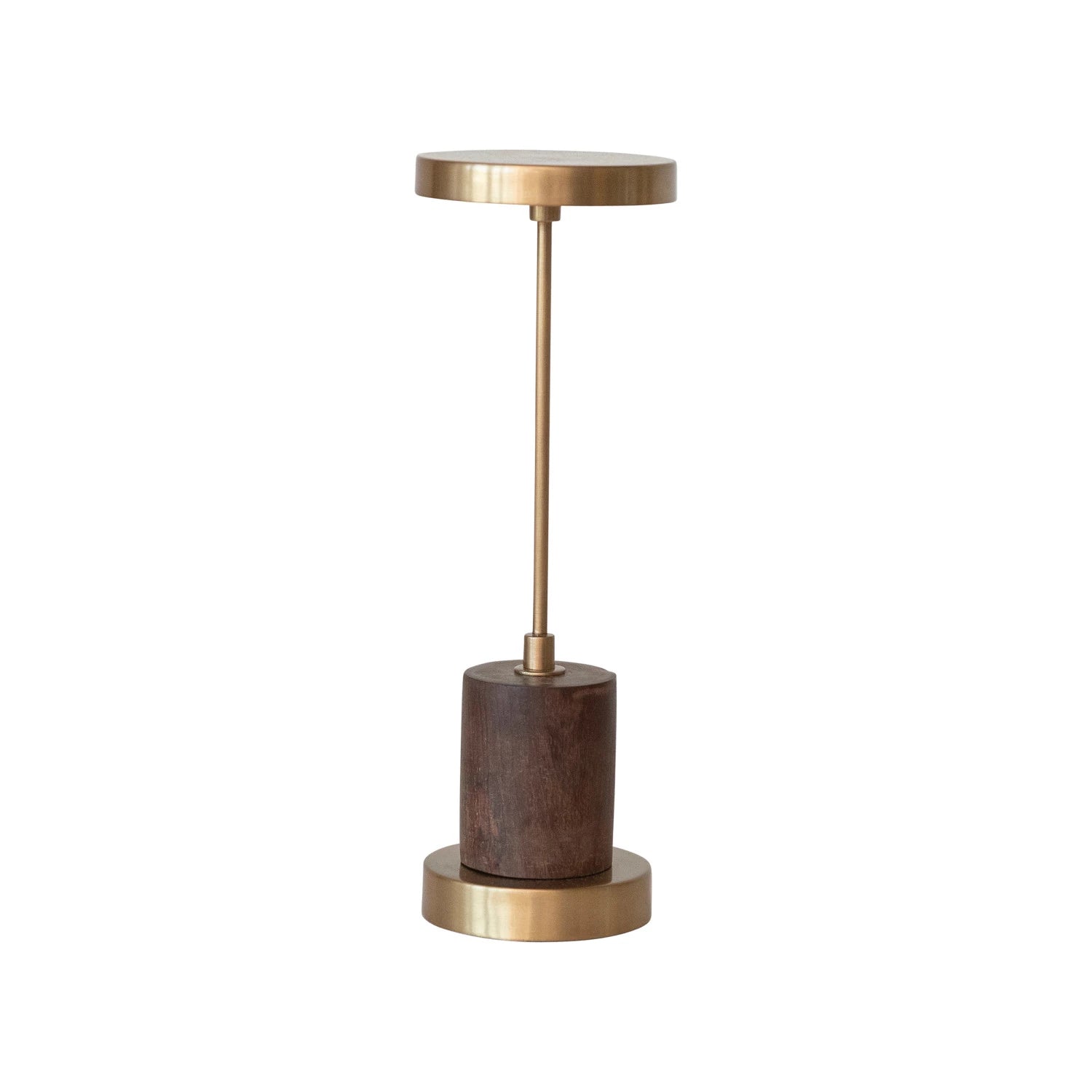Metal & Wood LED Table Lamp With Touch Sensor