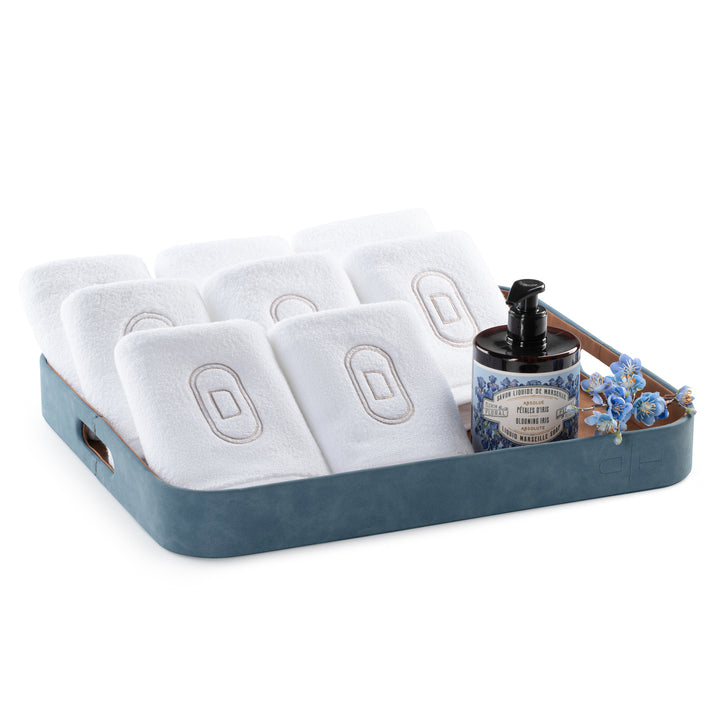 Blue Iris Monogram Bath Gift Set