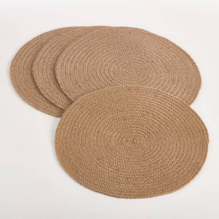 Natural Round Placemat Set of 4