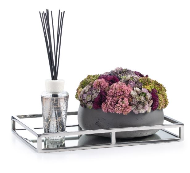 Eileen Floral On Mirror Tray